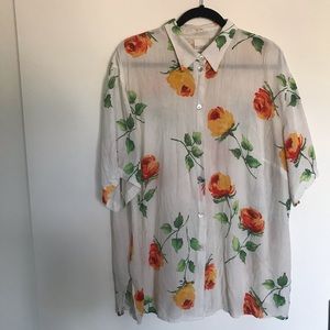 Flowy Short Sleeve Blouse